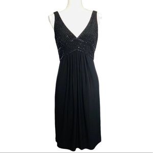 Jones New York Beaded Cocktail Dress Black NWT